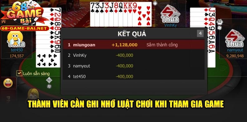 Bài Sâm Lốc 68 Game Bài Đỉnh Cao Cho Người Chơi Việt 3 Thành viên cần ghi nhớ luật chơi khi tham gia game